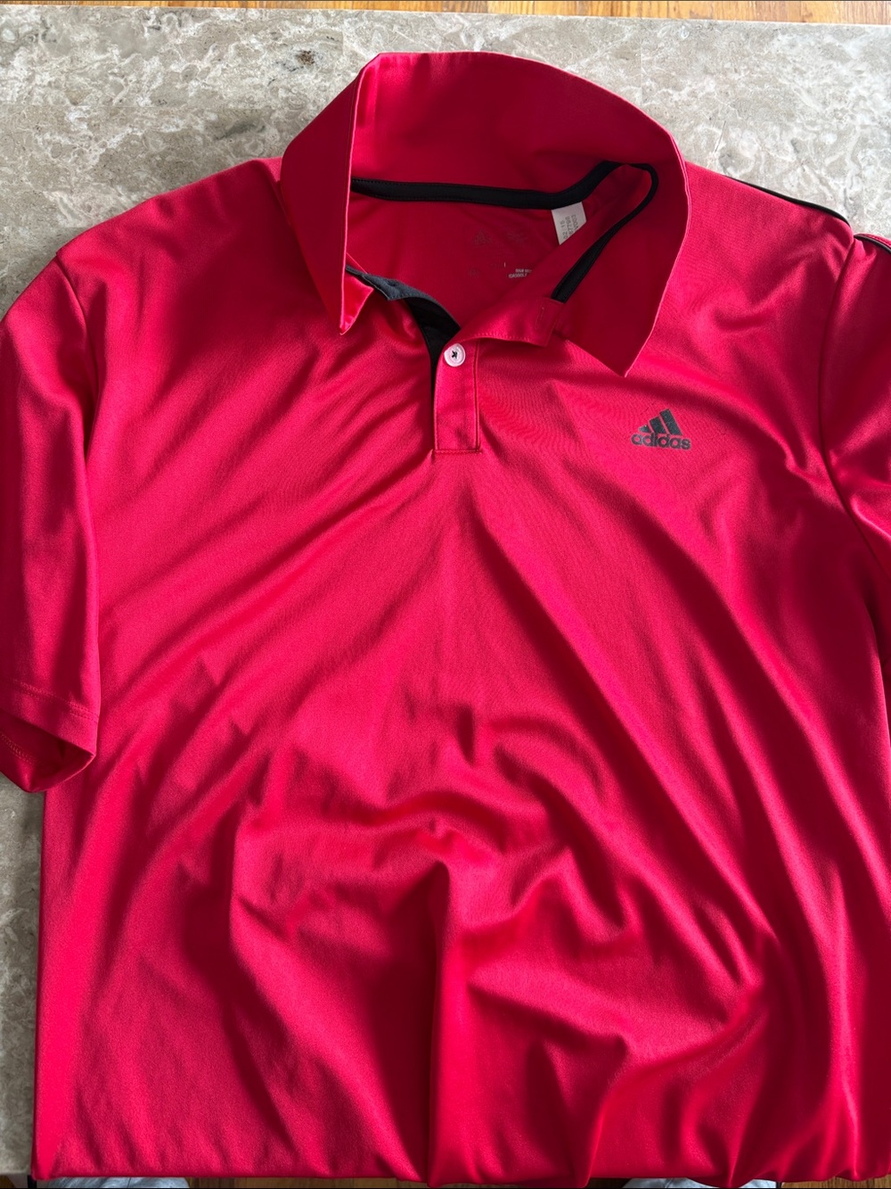 adidas Men’s Bright Red Polo with Logo